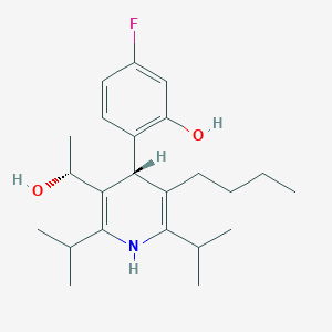 3-Pyridinemethanol, 5-butyl-4-(4-fluoro-2-hydroxyphenyl)-a-methyl-2,6-bis(1-methylethyl)-, (aR,4R)-(9CI)