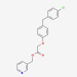 Acetic acid, 2-(4-(4-chlorobenzyl)phenoxy)-, 3-pyridinylmethyl ester