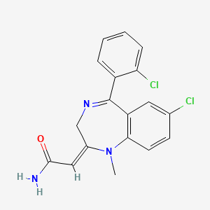 Acetamide, 2-(7-chloro-5-(2-chlorophenyl)-1,3-dihydro-1-methyl-2H-1,4-benzodiazepin-2-ylidene)-