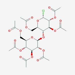 [(2R,3R,4S,5R,6S)-3,4,5-triacetyloxy-6-[(2R,3R,4S,5R,6R)-4,5-diacetyloxy-2-(acetyloxymethyl)-6-chlorooxan-3-yl]oxyoxan-2-yl]methyl acetate