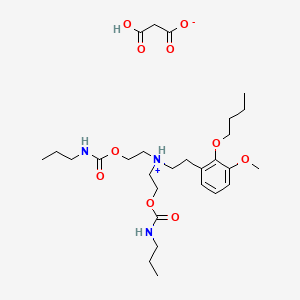 Carbamic acid, propyl-, diester with (2-butoxy-3-methoxyphenethyl)iminodiethanol, malonate, hydrate