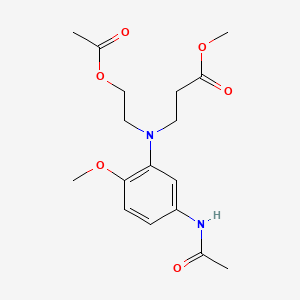 beta-Alanine, N-[5-(acetylamino)-2-methoxyphenyl]-N-[2-(acetyloxy)ethyl]-, methyl ester