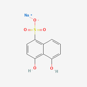 molecular formula C10H7NaO5S B13769136 1-Naphthalenesulfonic acid, 4,5-dihydroxy-, monosodium salt CAS No. 54179-01-0