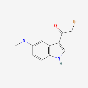 molecular formula C12H13BrN2O B13769167 Indole, 3-bromoacetyl-5-(dimethylamino)- CAS No. 6851-69-0