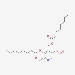 molecular formula C24H39NO5 B13769184 Pyridoxine 4,5-dicaprylate CAS No. 749-99-5