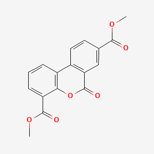 molecular formula C17H12O6 B13769191 6H-Dibenzo[b,d]pyran-4,8-dicarboxylic acid, 6-oxo-, dimethyl ester CAS No. 67801-59-6