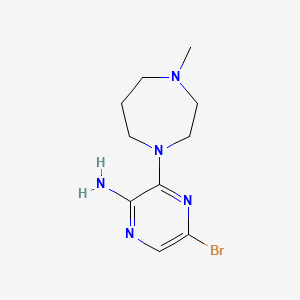 molecular formula C10H16BrN5 B13769194 5-Bromo-3-(4-methyl-1,4-diazepan-1-yl)pyrazin-2-amine CAS No. 894807-97-7