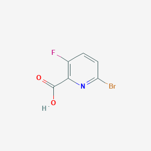 molecular formula C6H3BrFNO2 B1376922 6-溴-3-氟吡啶-3-甲酸 CAS No. 1052714-48-3