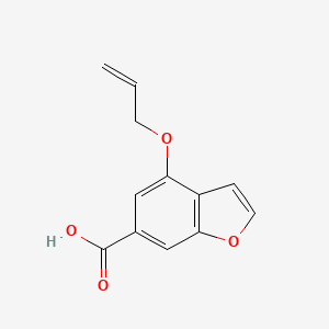 molecular formula C12H10O4 B1376928 4-(Allyloxy)-1-benzofuran-6-carboxylic acid CAS No. 1291489-86-5