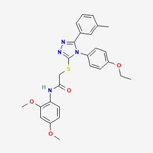 N-(2,4-dimethoxyphenyl)-2-{[4-(4-ethoxyphenyl)-5-(3-methylphenyl)-4H-1,2,4-triazol-3-yl]sulfanyl}acetamide