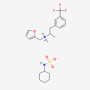 Furfurylamine, N-methyl-N-(alpha-methyl-m-(trifluoromethyl)phenethyl)-, cyclohexanesulfamate (+-)-