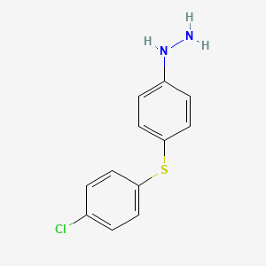 Hydrazine, (4-((4-chlorophenyl)thio)phenyl)-