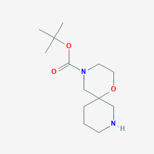 molecular formula C13H24N2O3 B1376937 叔丁基-1-氧代-4,8-二氮杂螺[5.5]十一烷-4-甲酸酯 CAS No. 1160247-06-2