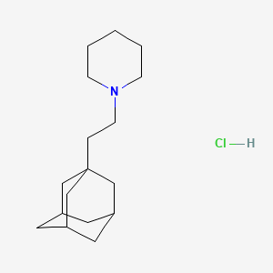 molecular formula C17H30ClN B13769386 Adamantane, 1-(2-piperidinoethyl)-, hydrochloride CAS No. 52582-76-0