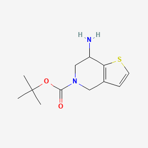 molecular formula C12H18N2O2S B1376939 tert-Butyl 7-amino-6,7-dihydrothieno[3,2-c]pyridine-5(4H)-carboxylate CAS No. 1368127-86-9