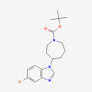 molecular formula C18H24BrN3O2 B1376942 tert-Butyl 4-(5-bromo-1H-benzo[d]imidazol-1-yl)azepane-1-carboxylate CAS No. 1251017-90-9