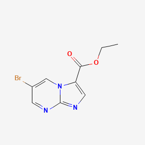 molecular formula C9H8BrN3O2 B1376952 Ethyl 6-bromoimidazo[1,2-a]pyrimidine-3-carboxylate CAS No. 1251013-42-9