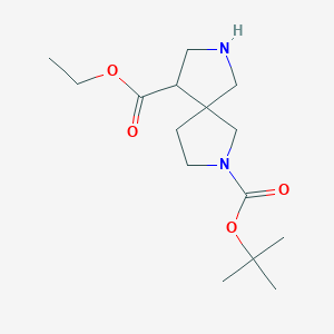 molecular formula C15H26N2O4 B1376953 2-Tert-butyl 9-ethyl 2,7-diazaspiro[4.4]nonane-2,9-dicarboxylate CAS No. 1357354-49-4