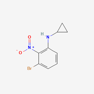 molecular formula C9H9BrN2O2 B1376955 3-Bromo-N-cyclopropyl-2-nitroaniline CAS No. 1396554-46-3