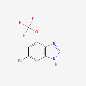 molecular formula C8H4BrF3N2O B1376956 6-溴-4-(三氟甲氧基)-1H-苯并咪唑 CAS No. 1417341-57-1