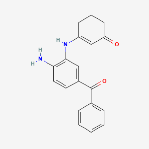 molecular formula C19H18N2O2 B1376960 3-[(2-Amino-5-benzoylphenyl)amino]cyclohex-2-en-1-one CAS No. 1417357-06-2