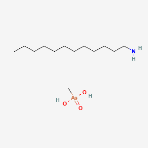 molecular formula C13H32AsNO3 B13769626 Dodecylammonium methanearsonate CAS No. 53404-47-0