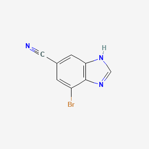 molecular formula C8H4BrN3 B1376963 4-Bromo-1H-benzimidazole-6-carbonitrile CAS No. 1360921-11-4