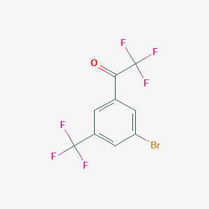 molecular formula C9H3BrF6O B1376969 3'-Bromo-2,2,2-trifluoro-5'-(trifluoromethyl)acetophenone CAS No. 1132701-00-8