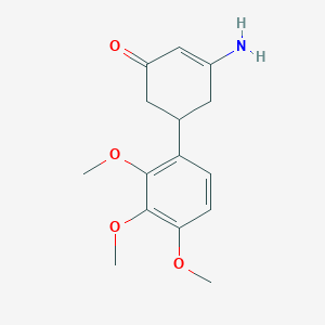 molecular formula C15H19NO4 B1376974 3-氨基-5-(2,3,4-三甲氧基苯基)环己-2-烯-1-酮 CAS No. 1428139-48-3