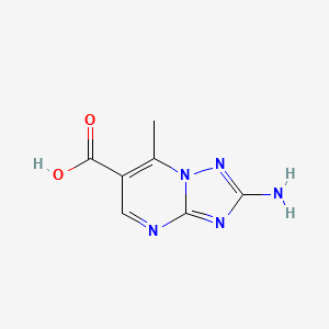 molecular formula C7H7N5O2 B1376976 2-氨基-7-甲基[1,2,4]三唑并[1,5-a]嘧啶-6-羧酸 CAS No. 1394306-55-8