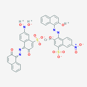 Chromate(3-), bis(3-(hydroxy-kappaO)-4-((2-(hydroxy-kappaO)-1-naphthalenyl)azo-kappaN1)-7-nitro-1-naphthalenesulfonato(3-))-, trihydrogen