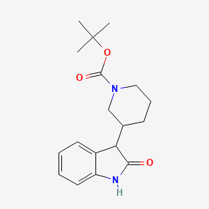 molecular formula C18H24N2O3 B1376982 叔丁基3-(2-氧代吲哚-3-基)哌啶-1-羧酸酯 CAS No. 1160248-23-6