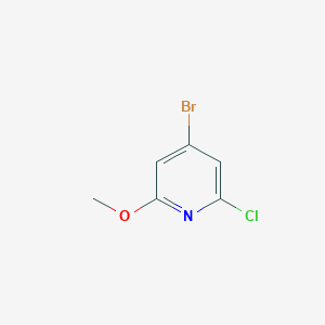 molecular formula C6H5BrClNO B1376987 4-溴-2-氯-6-甲氧基吡啶 CAS No. 1196152-02-9