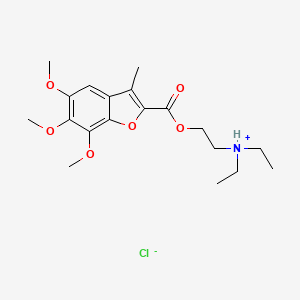 (2-Diethylamino)ethyl 3-methyl-5,6,7-trimethoxy-2-benzofurancarboxylate hydrochloride