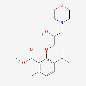 Methyl 3-(2-hydroxy-3-morpholinopropoxy)-p-cymene-2-carboxylate