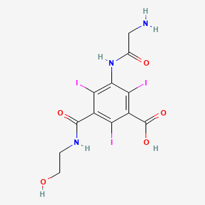 3-((Aminoacetyl)amino)-5-(((2-hydroxyethyl)amino)carbonyl)-2,4,6-triiodobenzoic acid