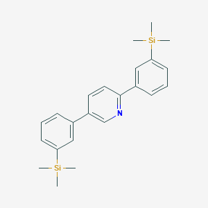 molecular formula C23H29NSi2 B13769990 2,5-di-(3-(Trimethylsilyl)phenyl)pyridine 