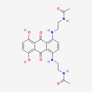 Acetamide, N,N'-((9,10-dihydro-5,8-dihydroxy-9,10-dioxo-1,4-anthracenediyl)bis(imino-2,1-ethanediyl))bis-