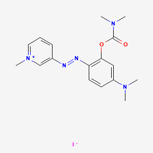 Carbamic acid, dimethyl-, 5-(dimethylamino)-2-(3-pyridylazo)phenyl ester, methiodide