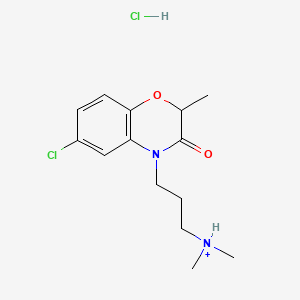 4H-1,4-Benzoxazin-3-one, 2,3-dihydro-6-chloro-4-(3-dimethylaminopropyl)-2-methyl-, hydrochloride