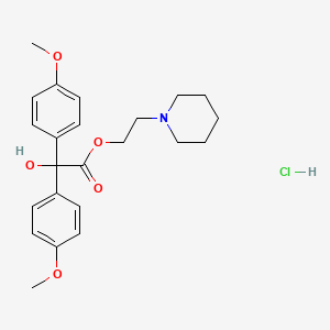 2-Piperidin-1-ylethyl 2-hydroxy-2,2-bis(4-methoxyphenyl)acetate;hydrochloride