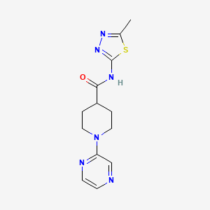 N-(5-methyl-1,3,4-thiadiazol-2-yl)-1-pyrazin-2-ylpiperidine-4-carboxamide