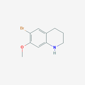 molecular formula C10H12BrNO B1377006 6-溴-7-甲氧基-1,2,3,4-四氢喹啉 CAS No. 1368141-75-6