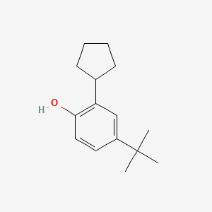 molecular formula C15H22O B13770086 4-tert-Butyl-2-cyclopentylphenol CAS No. 52762-67-1