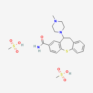 methanesulfonic acid;5-(4-methylpiperazin-1-yl)-5,6-dihydrobenzo[b][1]benzothiepine-3-carboxamide