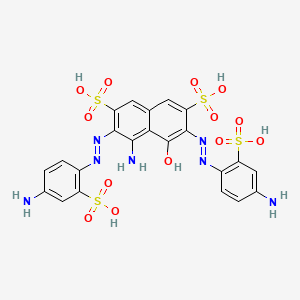 4-Amino-3,6-bis((4-amino-2-sulfophenyl)azo)-5-hydroxy-2,7-naphthalenedisulfonic acid