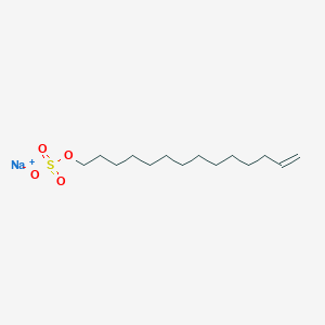 molecular formula C14H27NaO4S B13770116 Tetradecen-1-ol, hydrogen sulfate, sodium salt CAS No. 65121-88-2