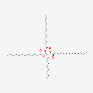 molecular formula C44H86O6Sn B13770130 Tris(lauroyloxy)octylstannane CAS No. 56046-99-2