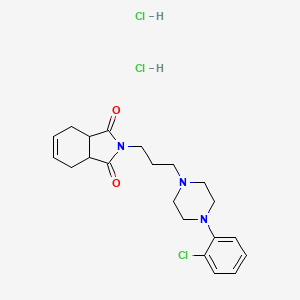 1H-Isoindole-1,3(2H)-dione, 3a,4,7,7a-tetrahydro-2-(3-(4-(2-chlorophenyl)-1-piperazinyl)propyl)-, dihydrochloride