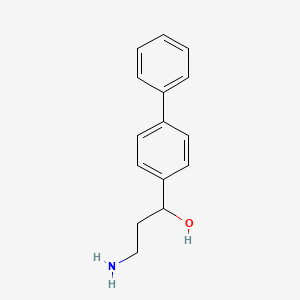 molecular formula C15H17NO B1377019 3-Amino-1-biphenyl-4-ylpropan-1-ol CAS No. 1368646-31-4